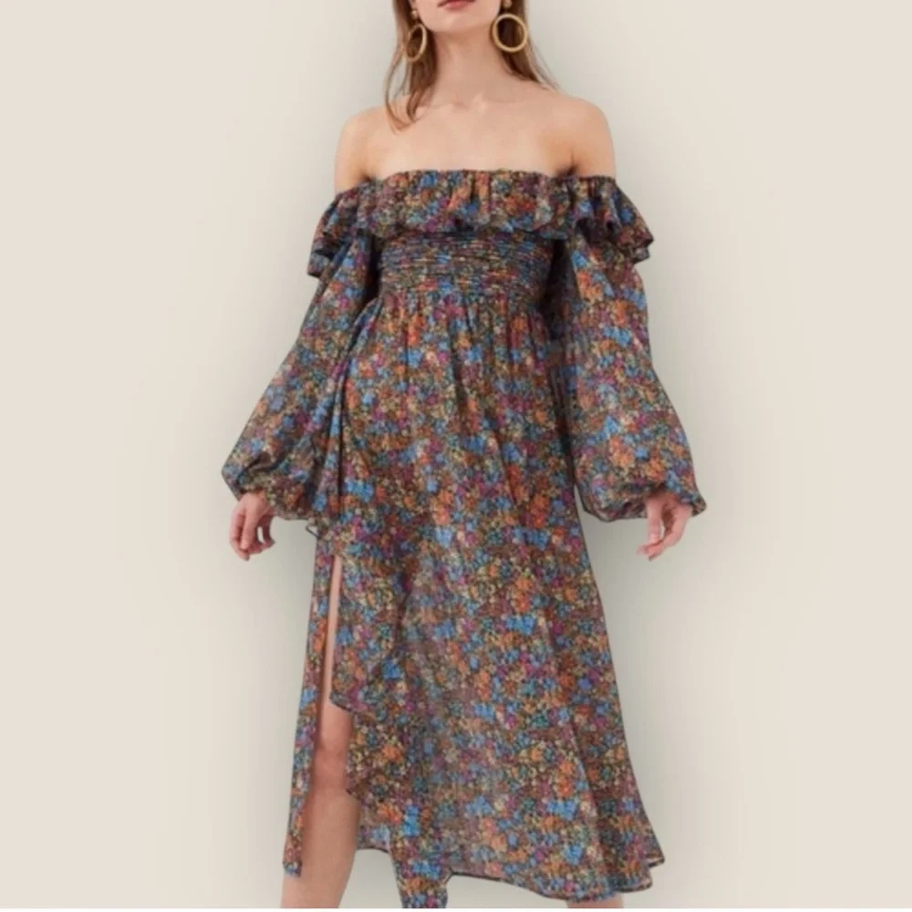 For Love And Lemons Multicolor Floral Dress - Picture 3 of 7